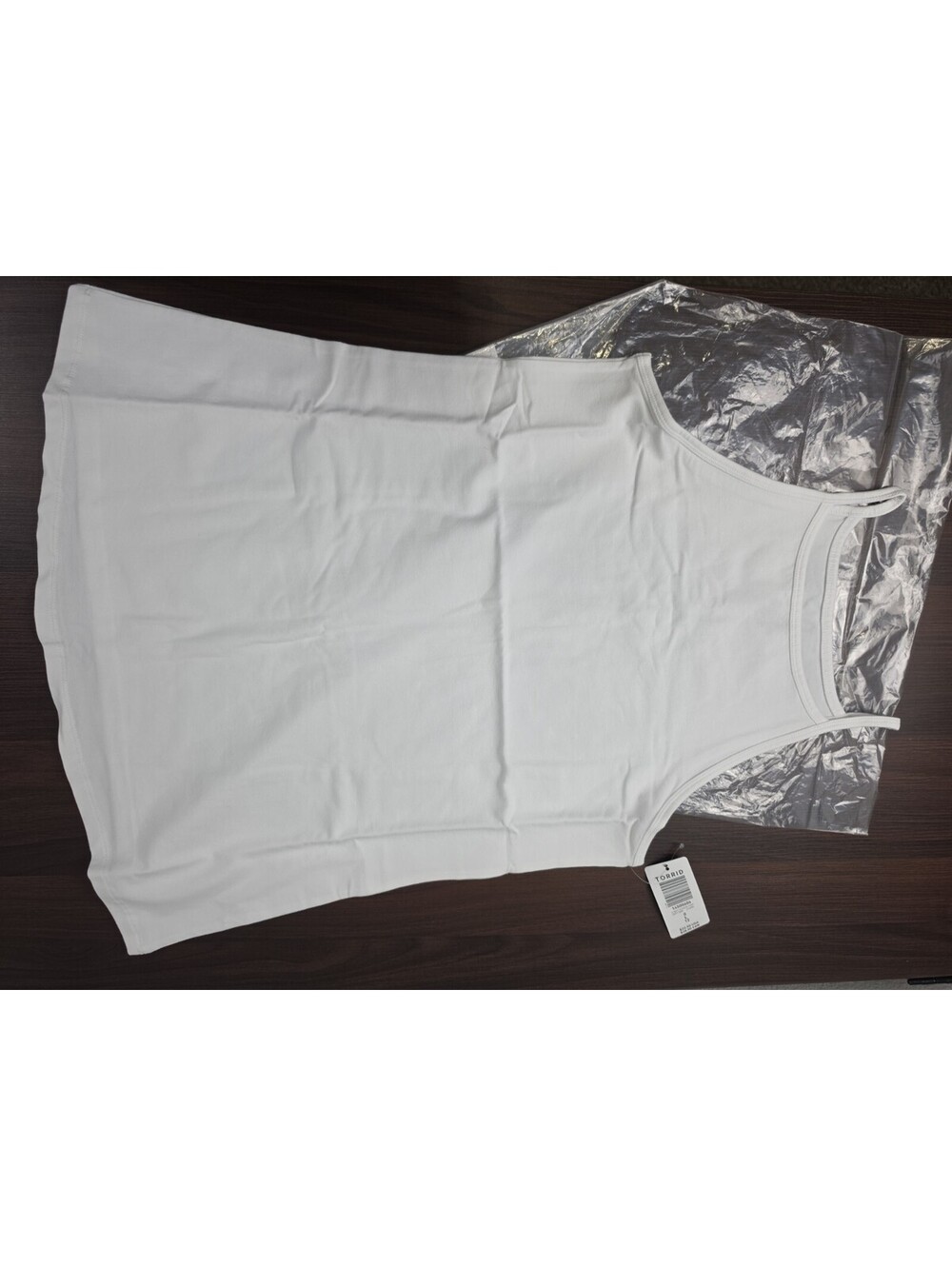 Womens Torrid White Tank Top Size 0 Large Size 12 NWT